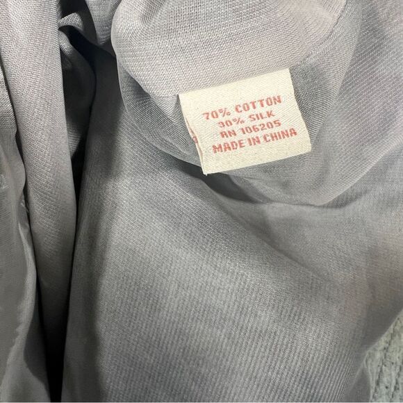 Sundance M Knit Lace Short Sleeve Top Blouse Tunic Sun Washed Grey Lightweight - Picture 10 of 16